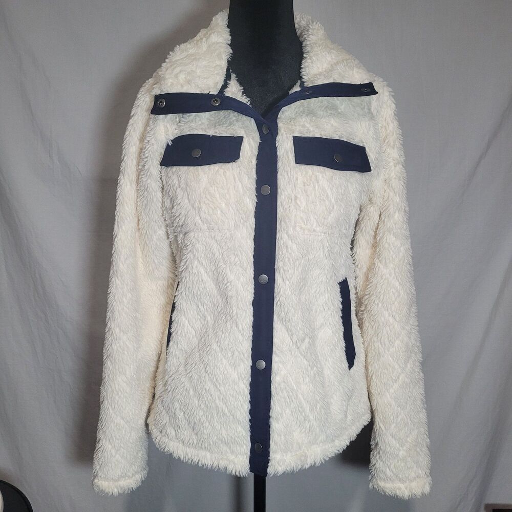 Women's Marmot White and Blue Fleece Jacket
